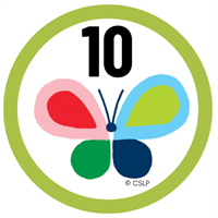 Blue Vortex 10 Badge
